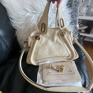 CHLOE PARATY in BEIGE color, in good condition,wallet and dust bag included